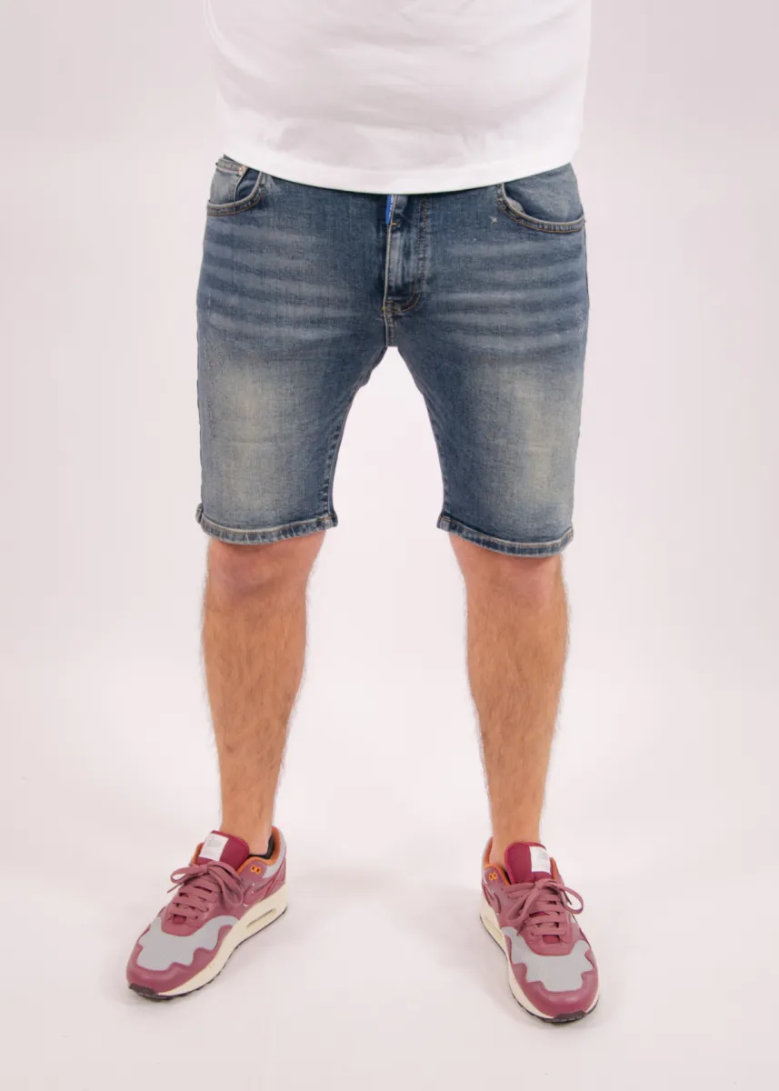Malelions Washed Denim Short 2 Malelions washed denim short light blue