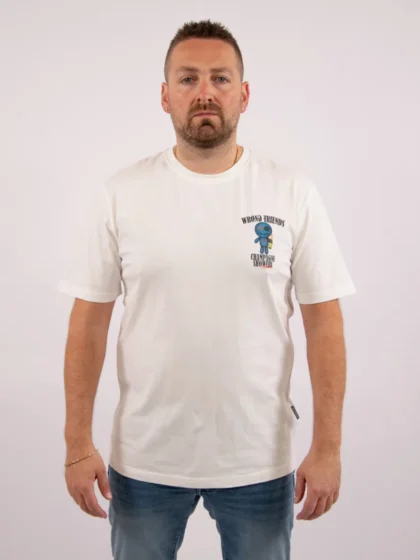 Wrong Friends reno t-shirt coconut white