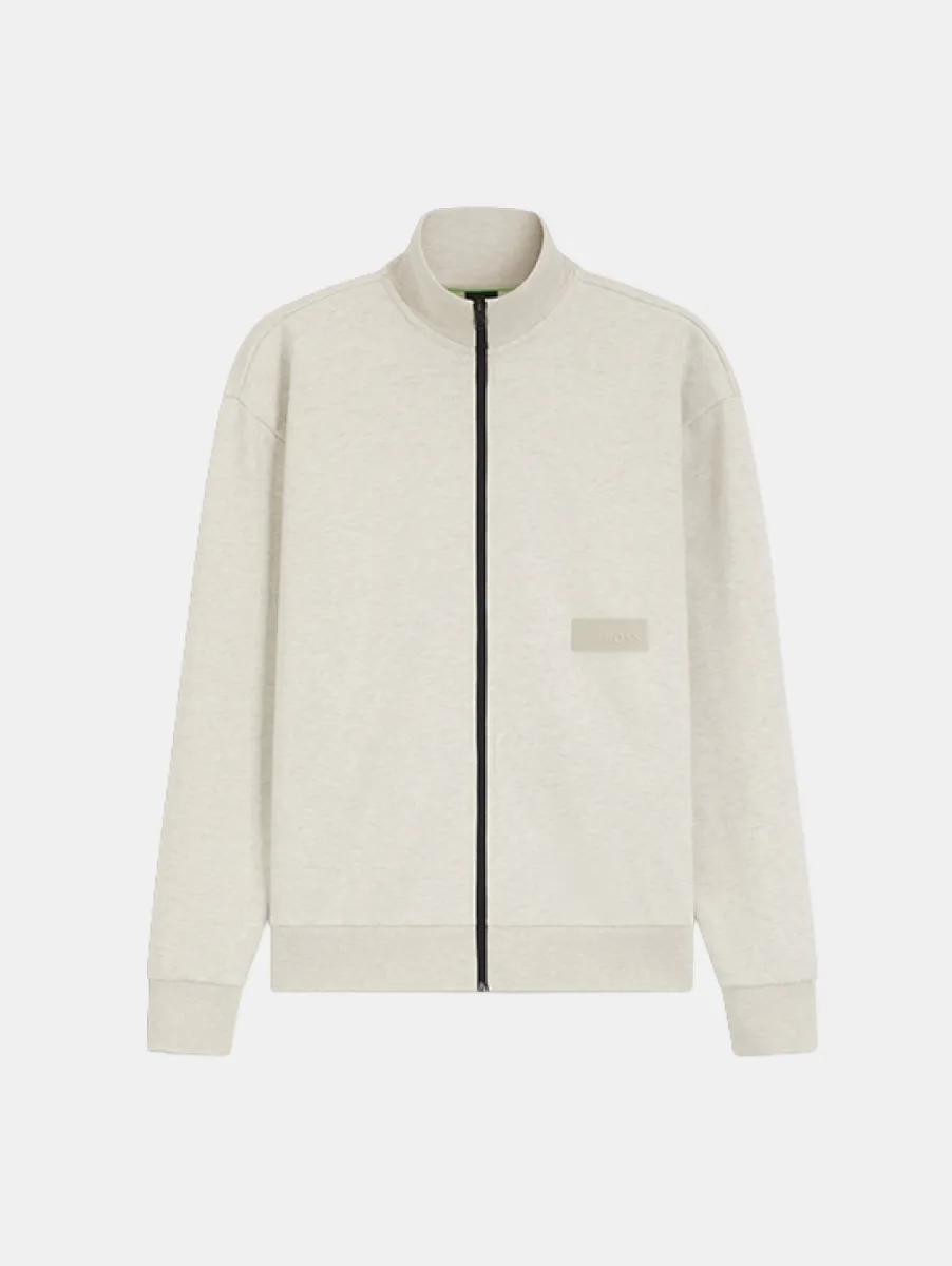 BOSS SW_Collar Full Zip 1 BOSS 50564104 137 open white