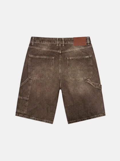 Croyez washed denim shorts washed brown