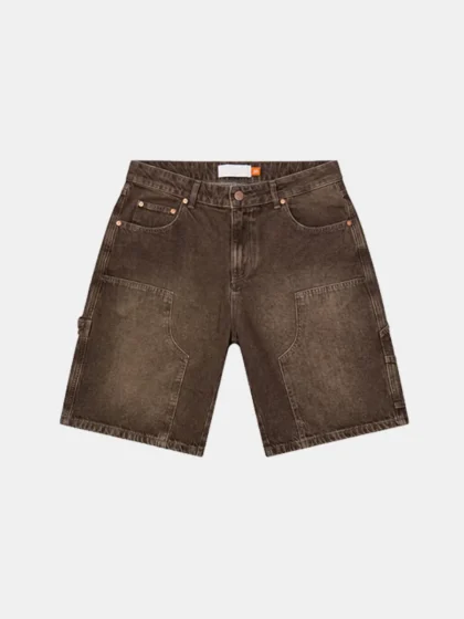 Croyez washed denim shorts washed brown