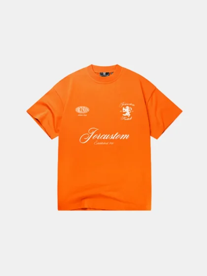 Jorcustom jersey loose fit t-shirt orange