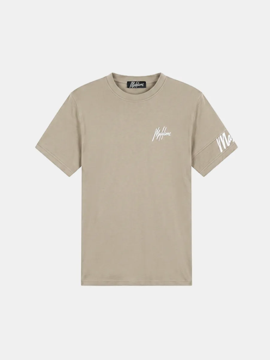 Malelions Captain T-Shirt 1 Malelions captain t-shirt taupe