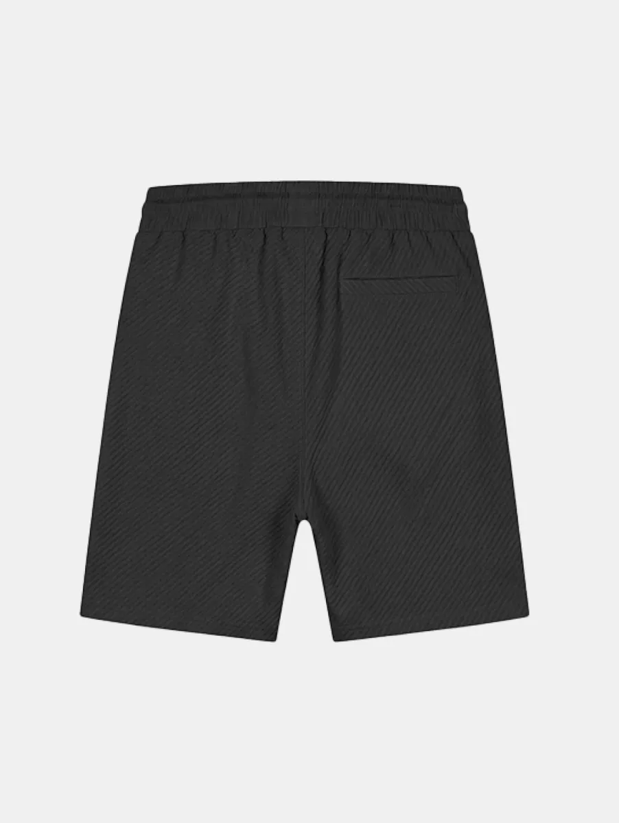 Malelions Diagonal Seersucker Shorts 2 Malelions diagonal seersucker short black