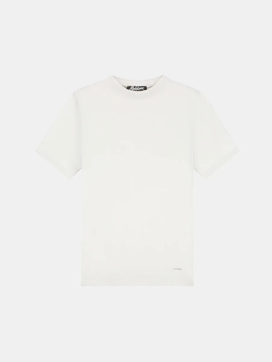 Malelions Knitted T-Shirt 1 Malelions knitted t-shirt off-white