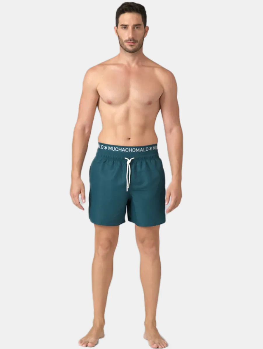 MUCHACHOMALO Swimshort Solid 5 MUCHACHOMALO solid2062-62 dark green