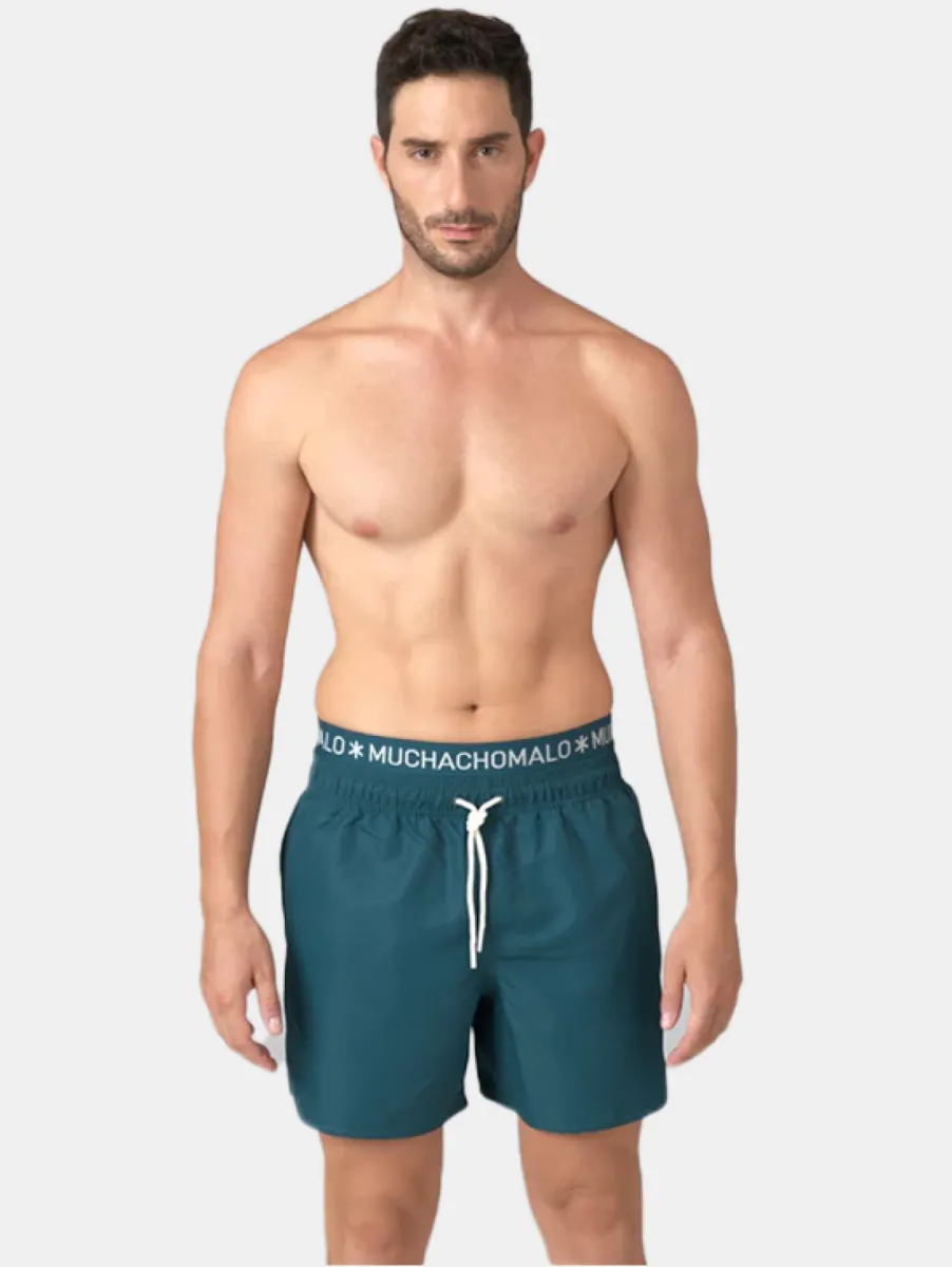 MUCHACHOMALO Swimshort Solid 6 MUCHACHOMALO solid2062-62 dark green
