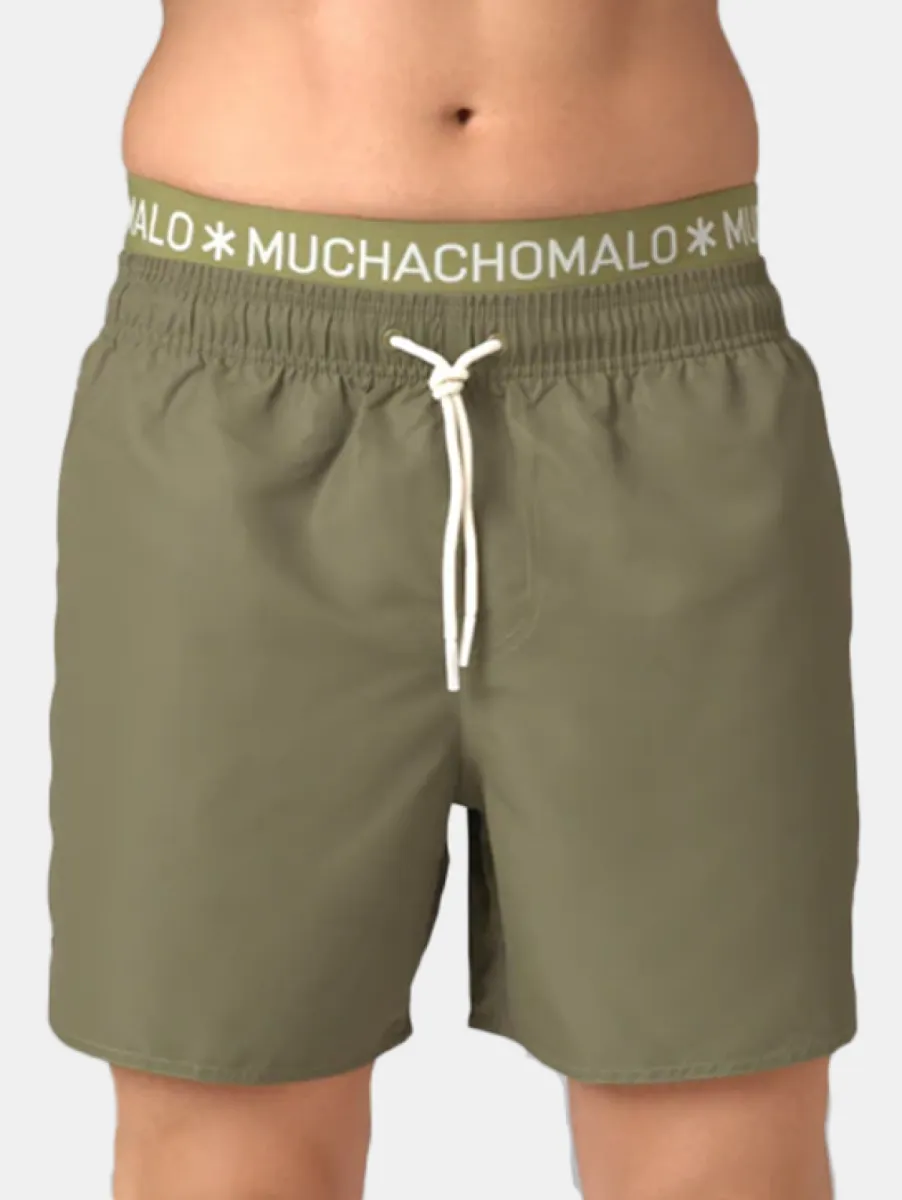 MUCHACHOMALO Swimshort Solid 3 MUCHACHOMALO solid2062-63 olive green