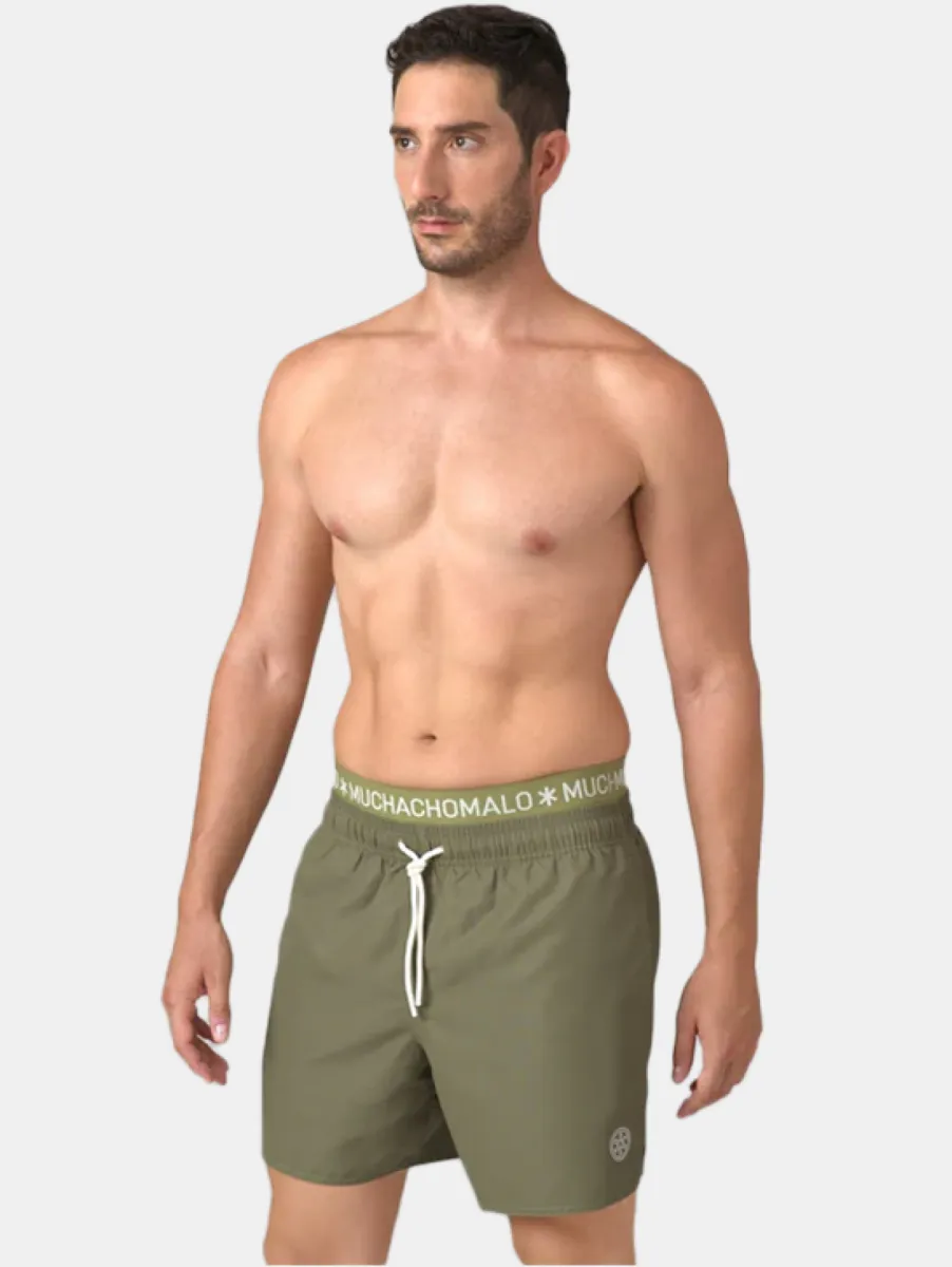MUCHACHOMALO Swimshort Solid 6 MUCHACHOMALO solid2062-63 olive green