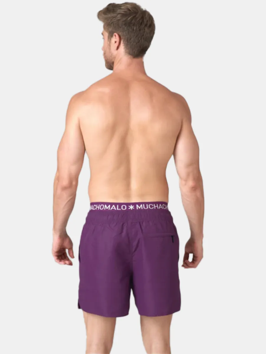 MUCHACHOMALO Swimshort Solid 3 MUCHACHOMALO solid2062-67 purple