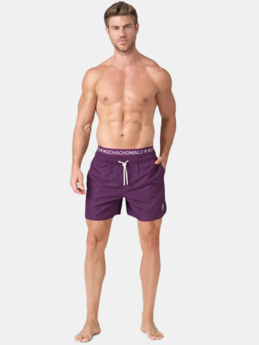 MUCHACHOMALO Swimshort Solid 4 MUCHACHOMALO solid2062-67 purple