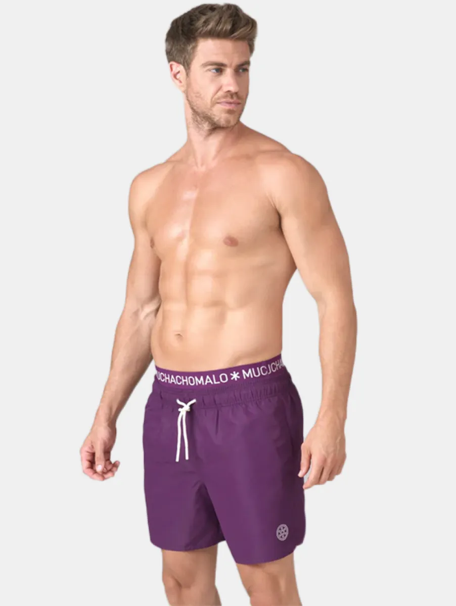 MUCHACHOMALO Swimshort Solid 6 MUCHACHOMALO solid2062-67 purple