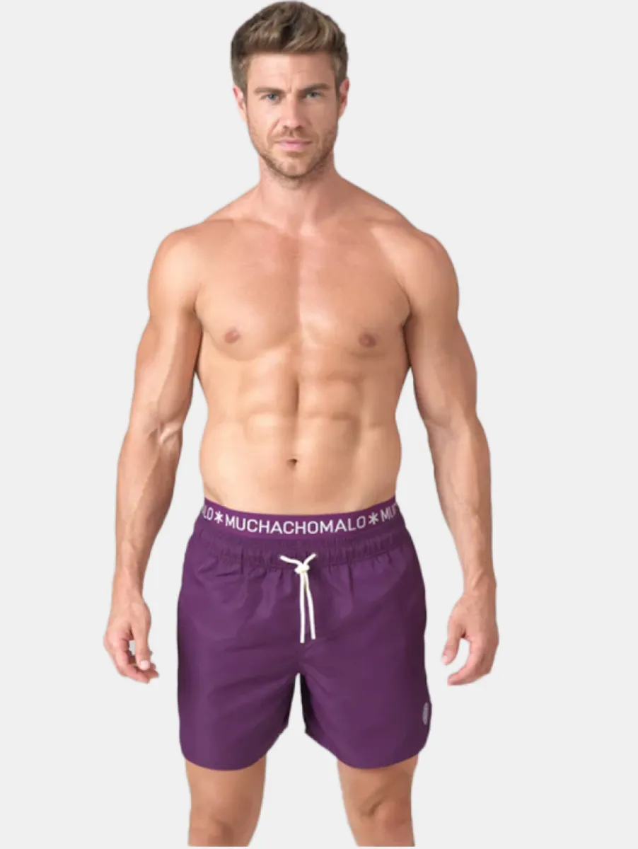 MUCHACHOMALO Swimshort Solid 7 MUCHACHOMALO solid2062-67 purple