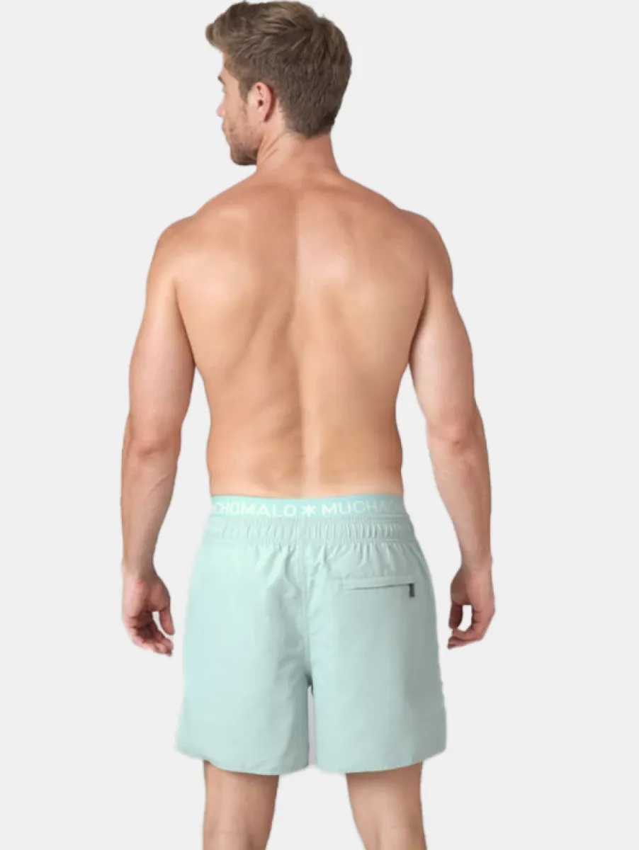 MUCHACHOMALO Swimshort Solid 3 MUCHACHOMALO solid2062-70 blue haze