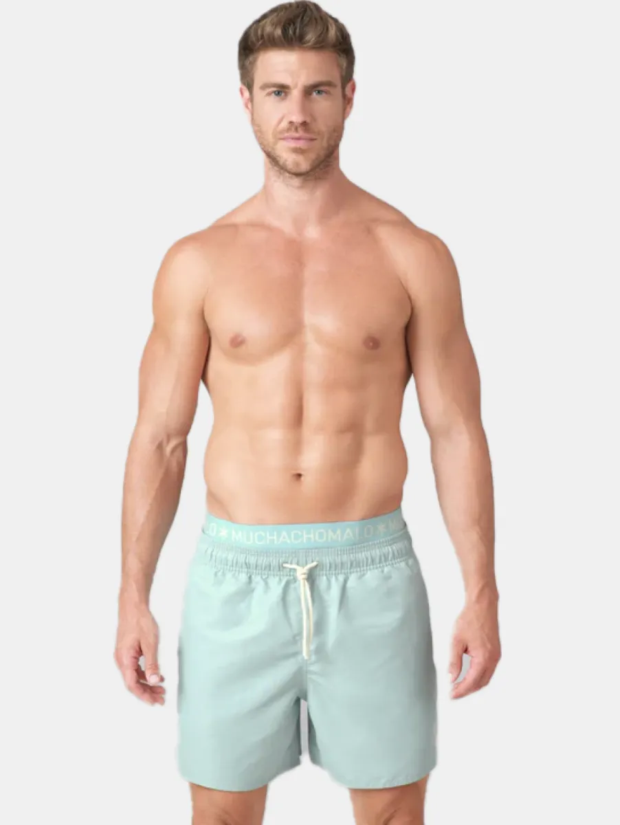 MUCHACHOMALO Swimshort Solid 4 MUCHACHOMALO solid2062-70 blue haze