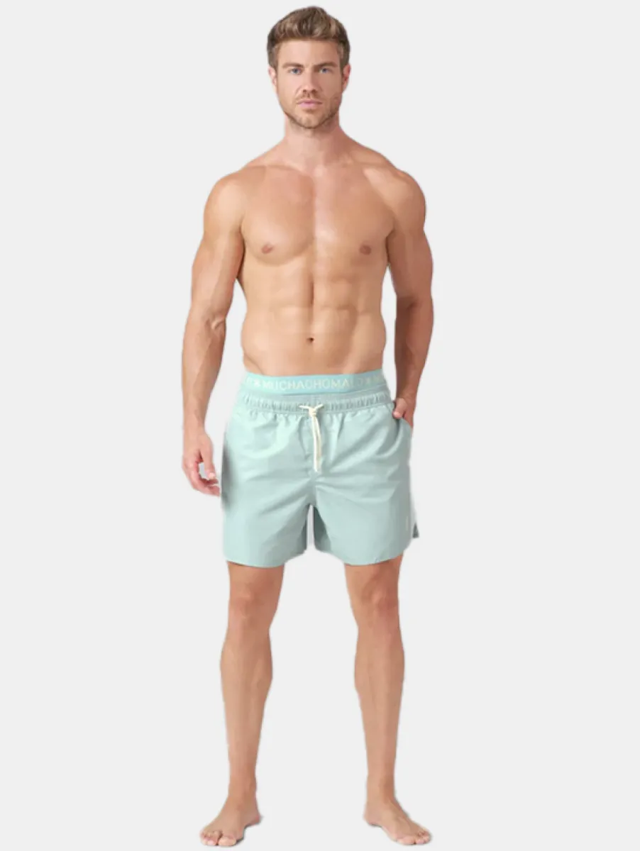 MUCHACHOMALO Swimshort Solid 6 MUCHACHOMALO solid2062-70 blue haze
