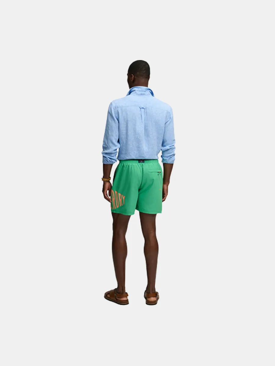 Superdry Printed Logo 16 Swim Short 3 Superdry m3010265a 06e kelly green