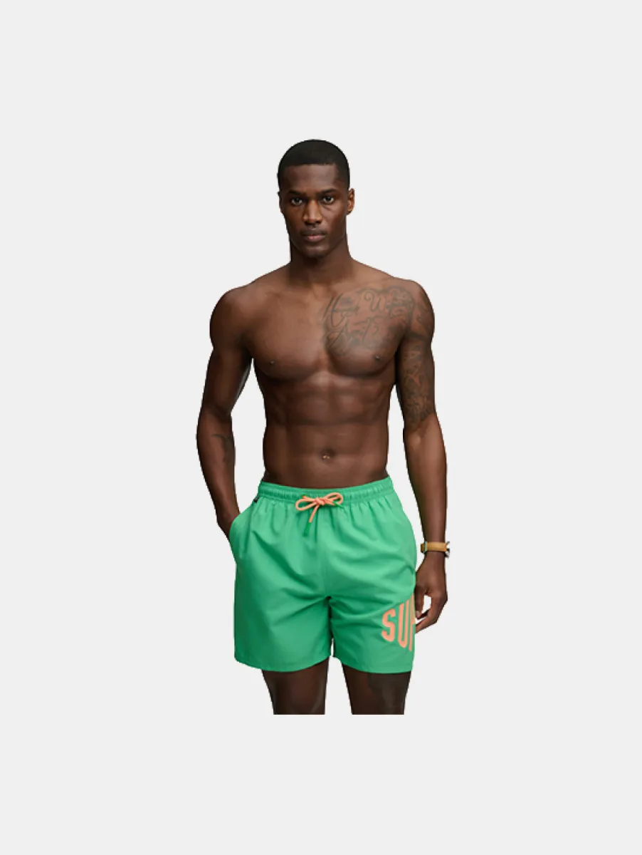 Superdry Printed Logo 16 Swim Short 2 Superdry m3010265a 06e kelly green
