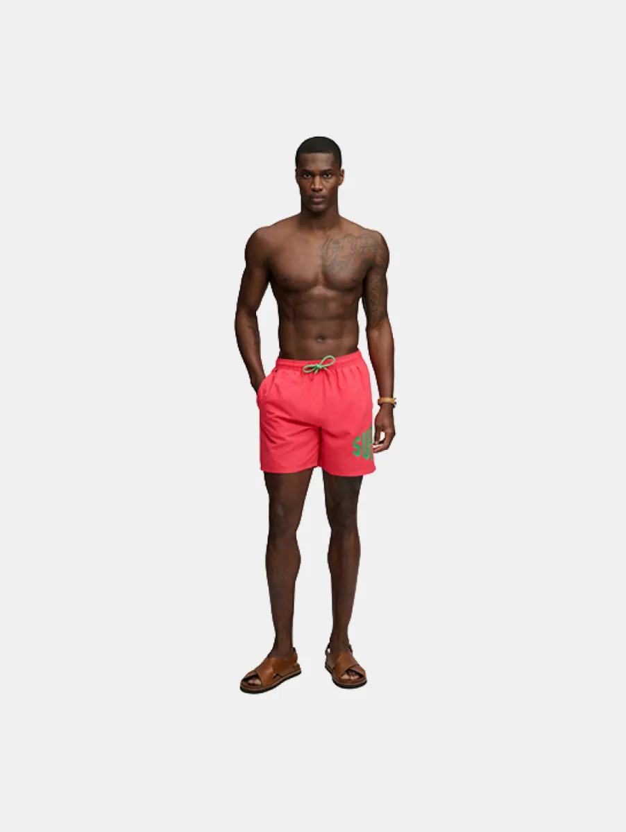 Superdry Printed Logo 16 Swim Short 5 Superdry m3010265a mcj paradise pink