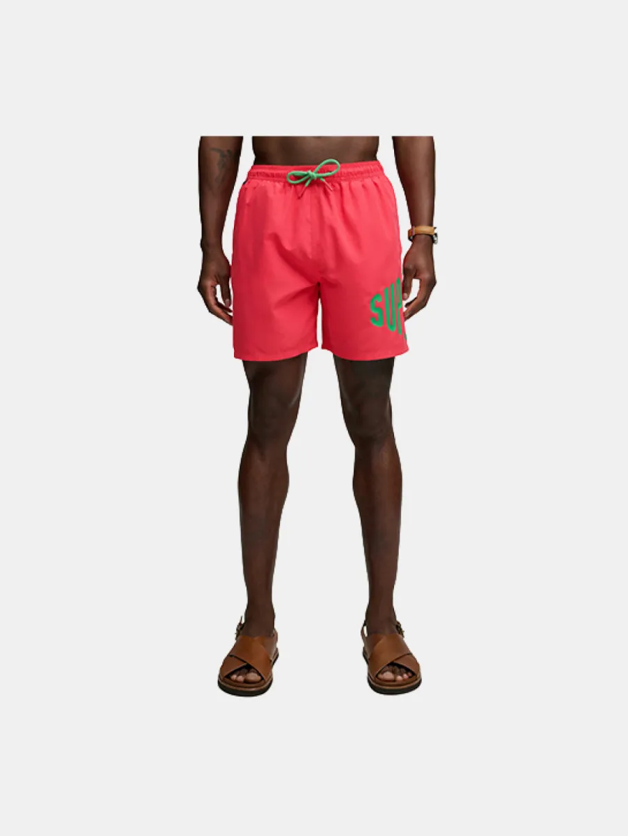 Superdry Printed Logo 16 Swim Short 6 Superdry m3010265a mcj paradise pink