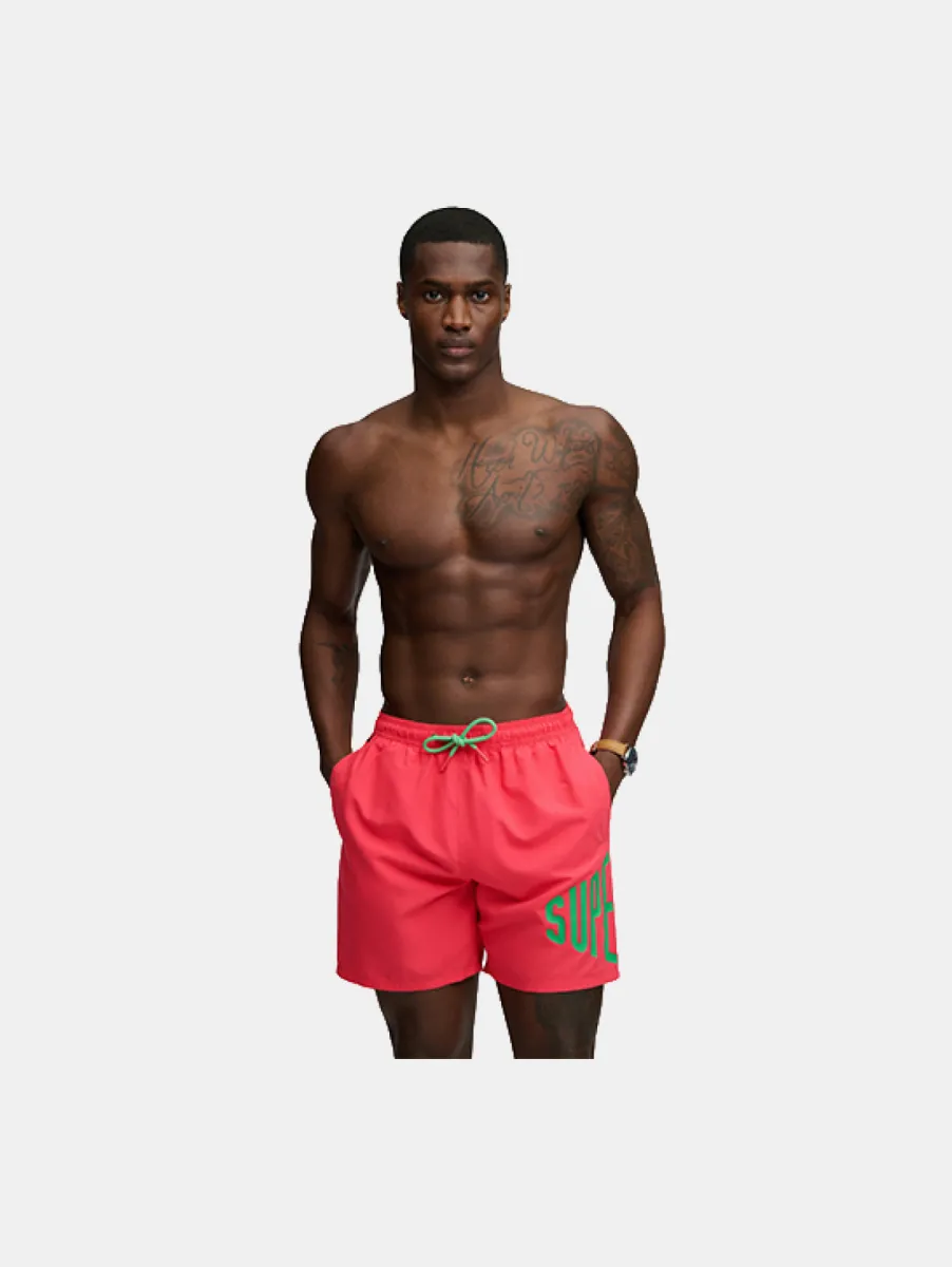 Superdry Printed Logo 16 Swim Short 2 Superdry m3010265a mcj paradise pink