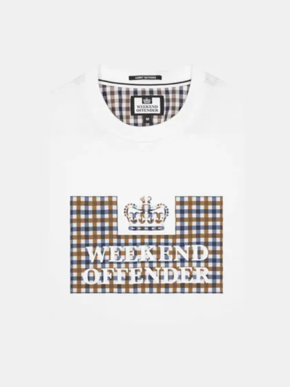 Weekend Offender ts1a27 white/mid house check