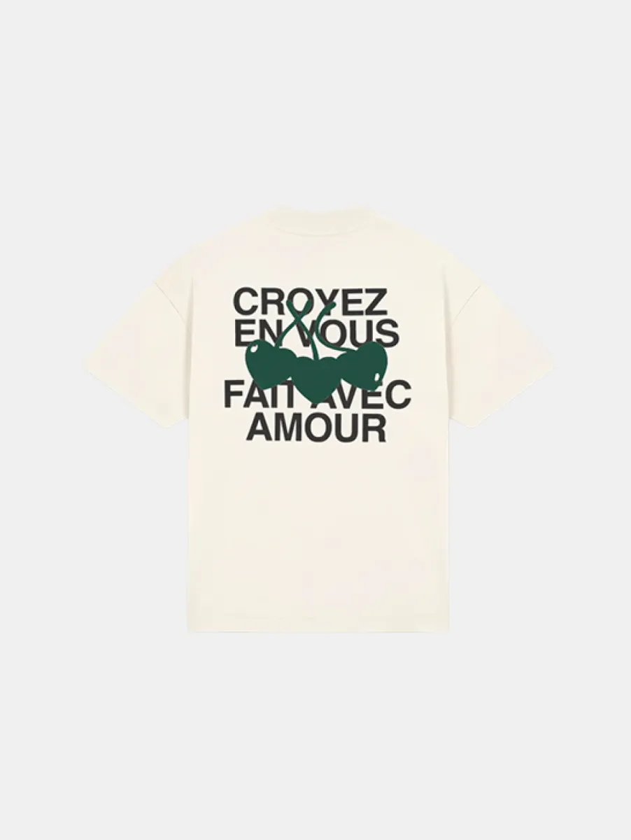Croyez Amour t-shirt Off-White 2 Croyez amour t-shirt off-white