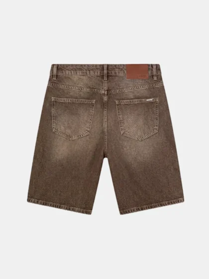 Croyez washed denim shorts washed brown