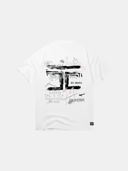 Jorcustom artist t-shirt white-ashpink