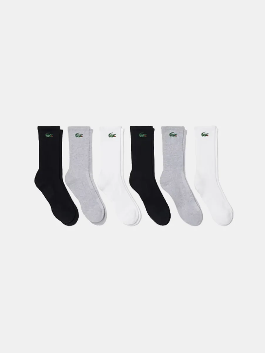 Lacoste 6-Pack Sokken Multi-Pack 1 Lacoste ra9254 l78 white/silver chine-black