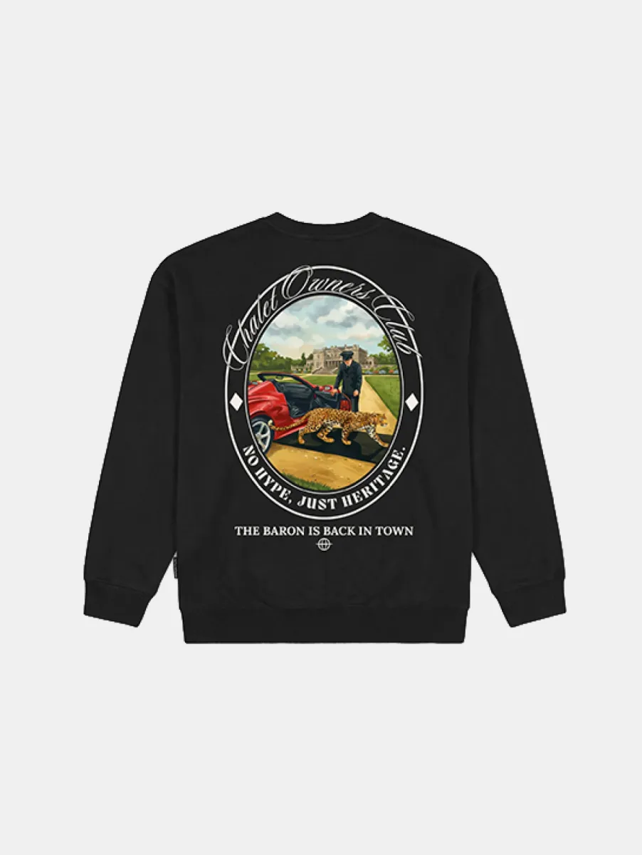 Baron Filou Oversized Backprint Pullover (Baron Is Black In Town) 1 Baron Filou baron is back in town black