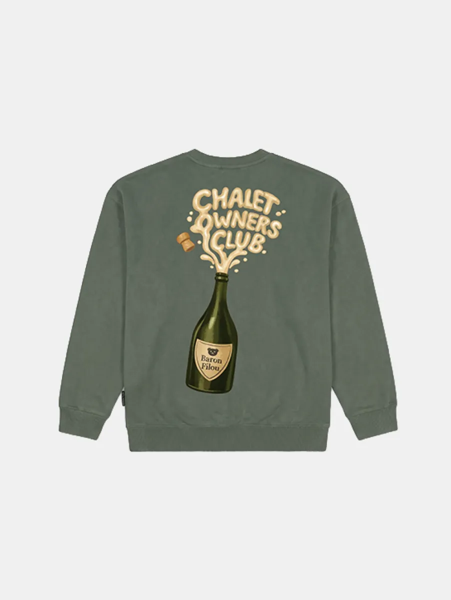 Baron Filou Oversized Backprint Pullover (Bottle) 1 Baron Filou bottle pullover olive green