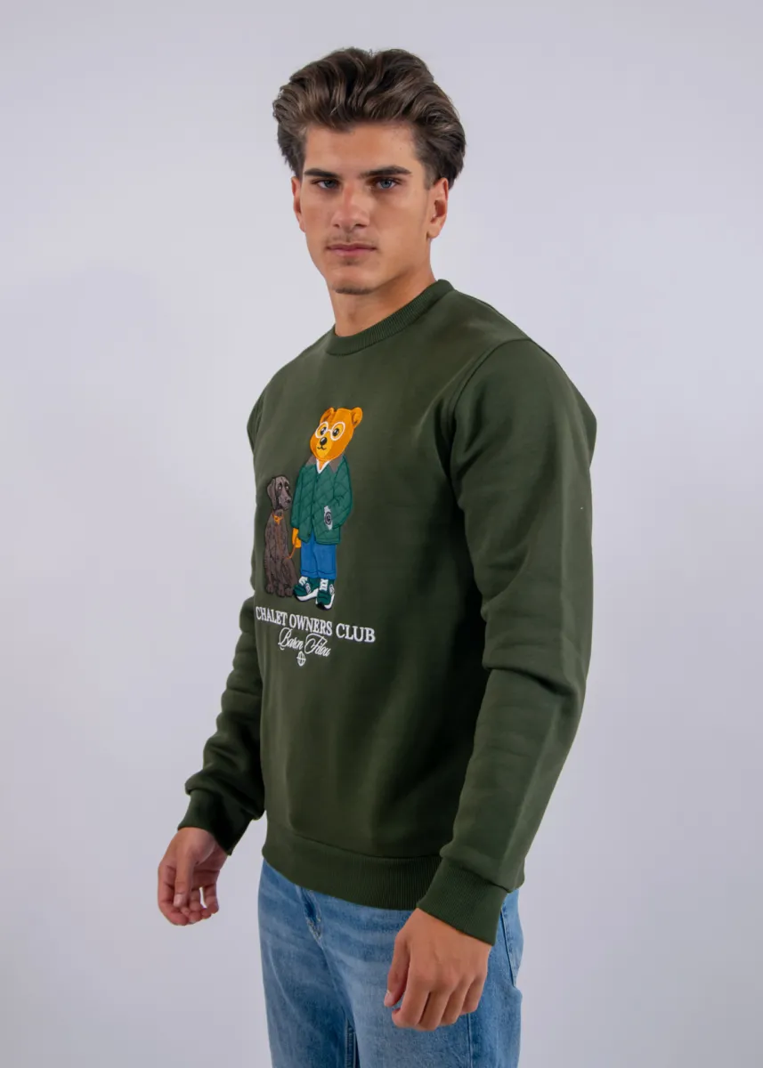 Baron Filou 182 The Huntsman Embroidered Pullover 3 Baron Filou filou 182 embroidered pullover olive green