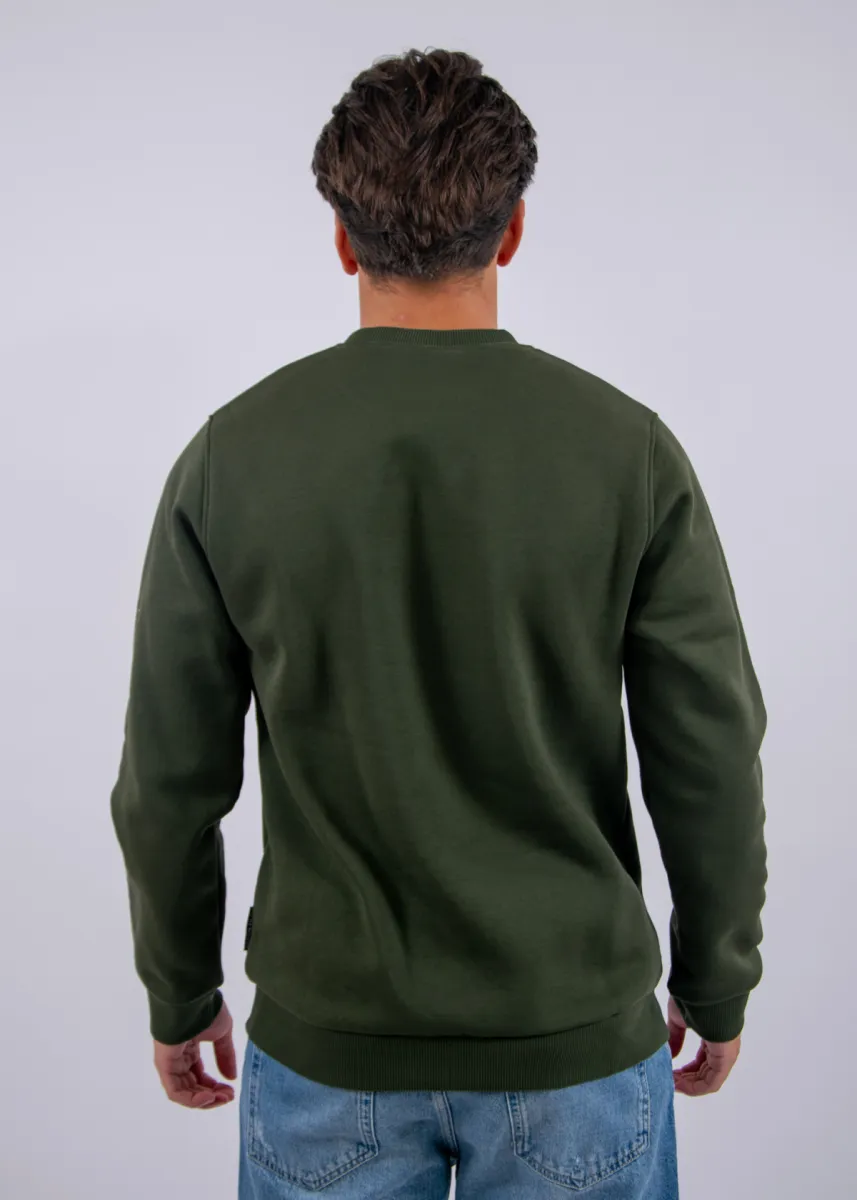 Baron Filou 182 The Huntsman Embroidered Pullover 4 Baron Filou filou 182 embroidered pullover olive green