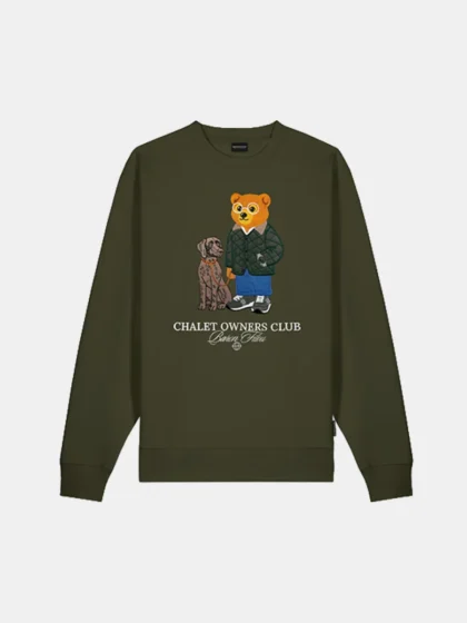 Baron Filou filou 182 embroidered pullover olive green