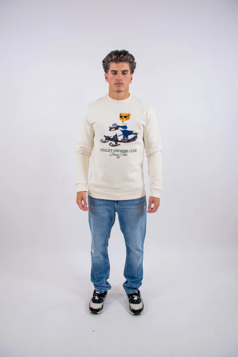 Baron Filou 185 The Icy Rider Embroidered Pullover 5 Baron Filou filou 185 embroidered pullover off-white