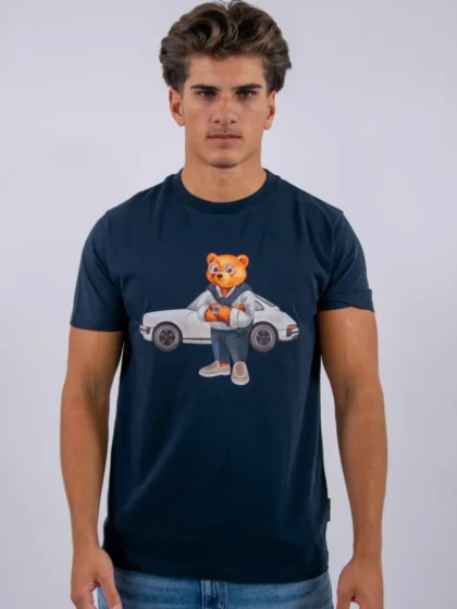 Baron Filou filou 186 t-shirt oxford blue