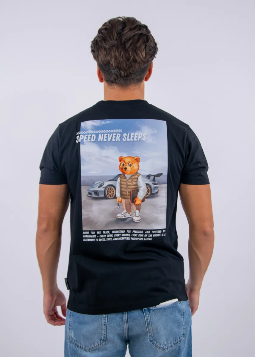 Baron Filou 187 The Urban investor Backprint T-Shirt (Speed Never Sleeps) 5 Baron Filou filou 187 backprint t-shirt sp black