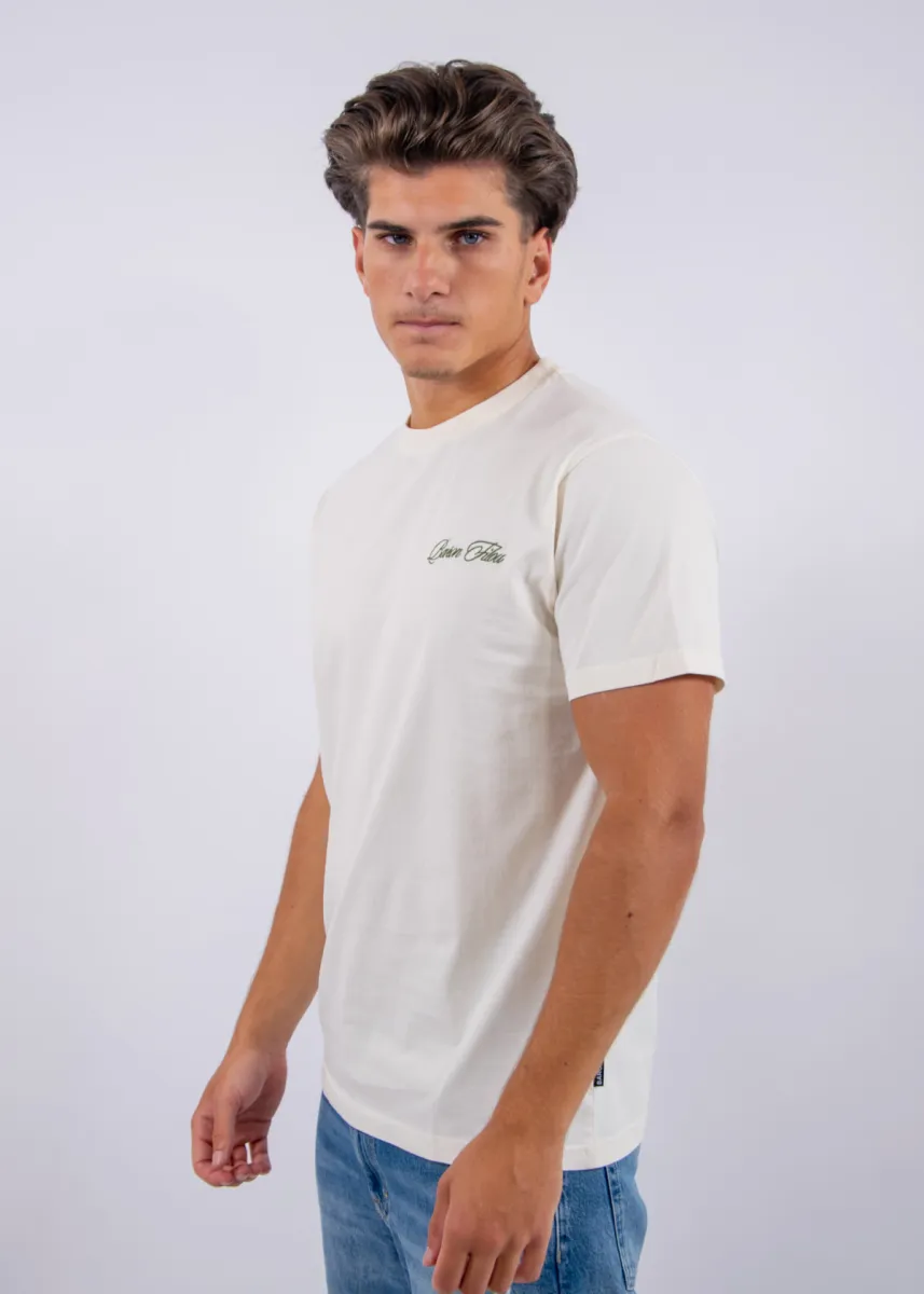 Baron Filou 187 The Urban investor Oval Backprint T-Shirt 4 Baron Filou filou 187 oval backprint t off white
