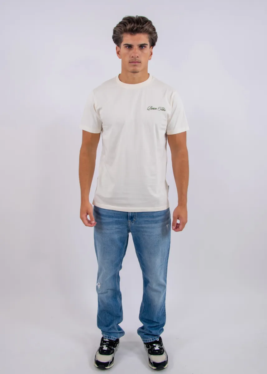 Baron Filou 187 The Urban investor Oval Backprint T-Shirt 6 Baron Filou filou 187 oval backprint t off white