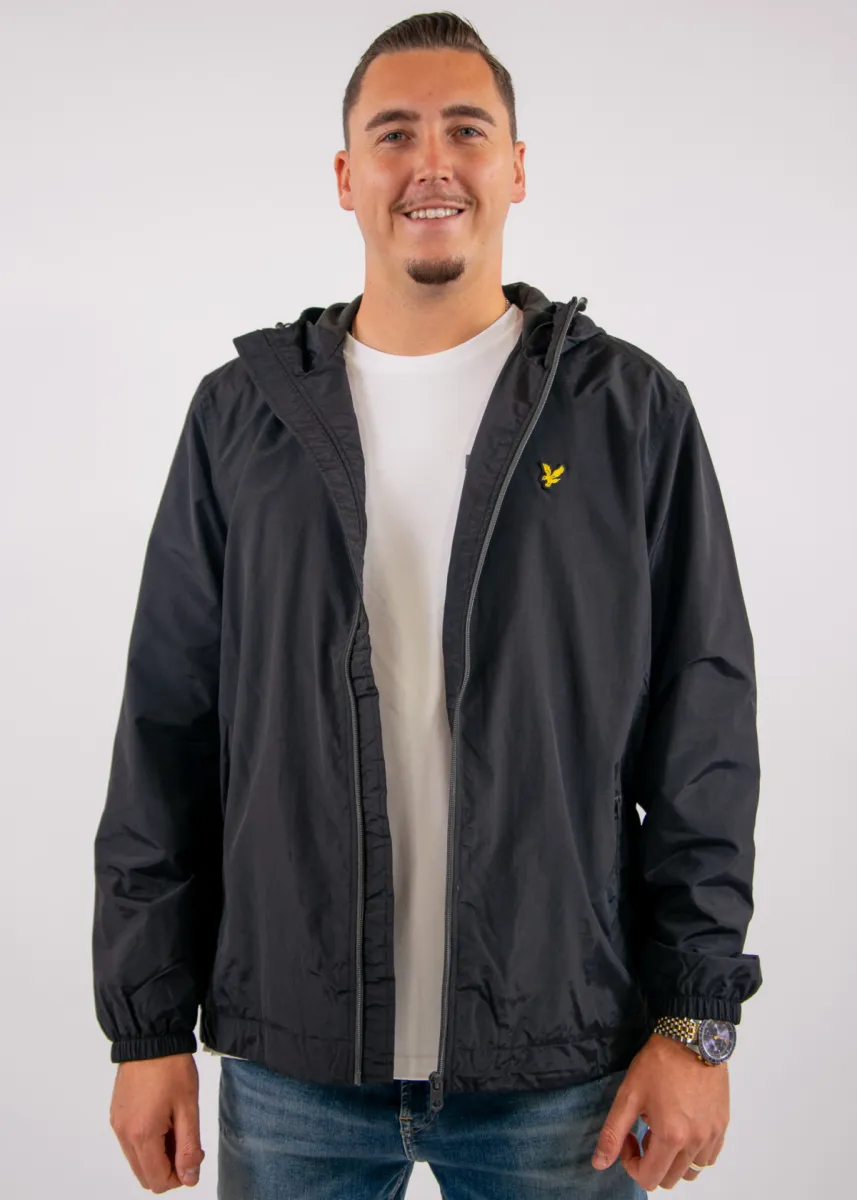 Lyle & Scott Contrast Zip Through Hooded Jacket 3 Lyle & Scott jk2552v x243 jet black/gunmetal