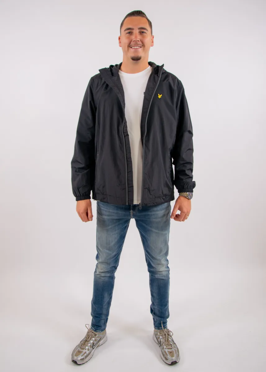 Lyle & Scott Contrast Zip Through Hooded Jacket 7 Lyle & Scott jk2552v x243 jet black/gunmetal