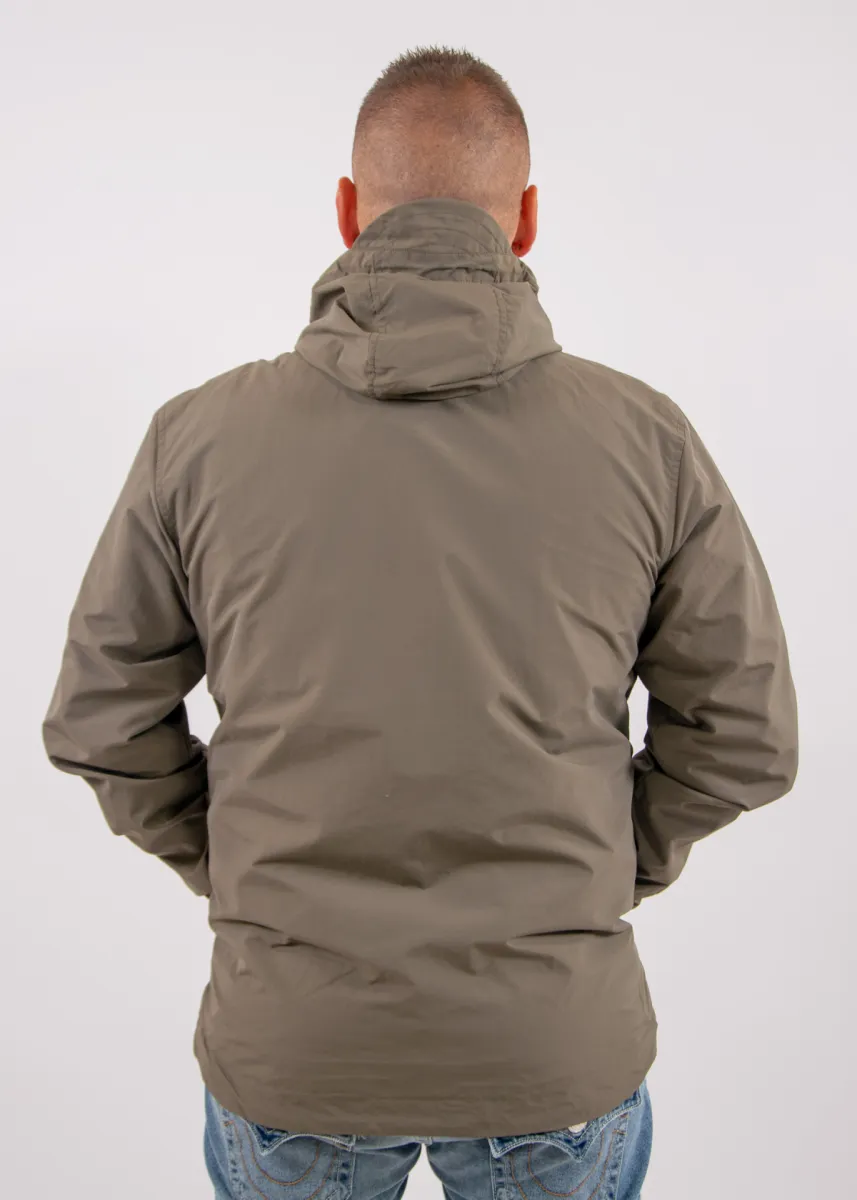 Lyle & Scott Contrast Zip Through Hooded Jacket 6 Lyle & Scott jk2552v y381 khaki ash/jet black