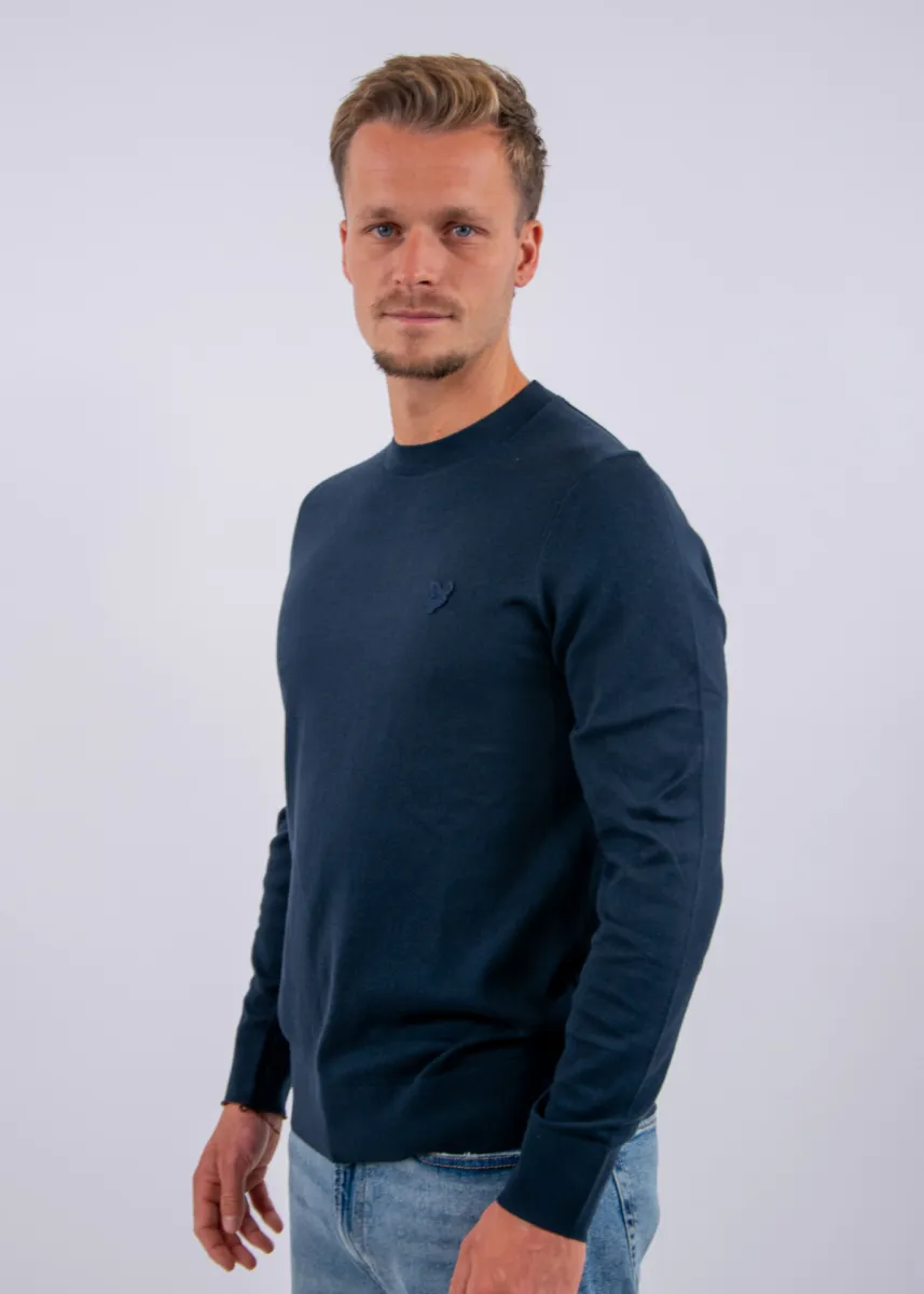 Lyle & Scott Tonal Superfine Crew Neck Jumper 2 Lyle & Scott kn2235ton z271 dark navy