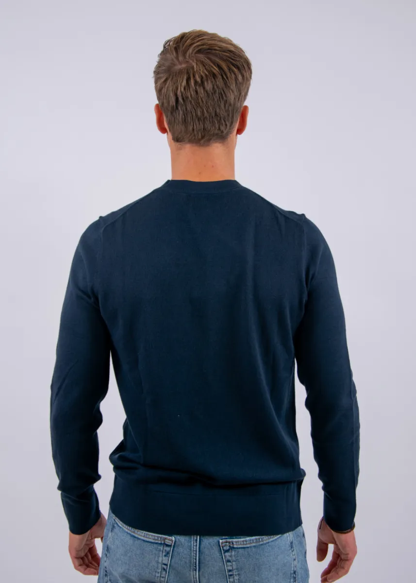 Lyle & Scott Tonal Superfine Crew Neck Jumper 3 Lyle & Scott kn2235ton z271 dark navy