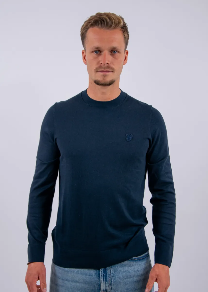Lyle & Scott Tonal Superfine Crew Neck Jumper 5 Lyle & Scott kn2235ton z271 dark navy