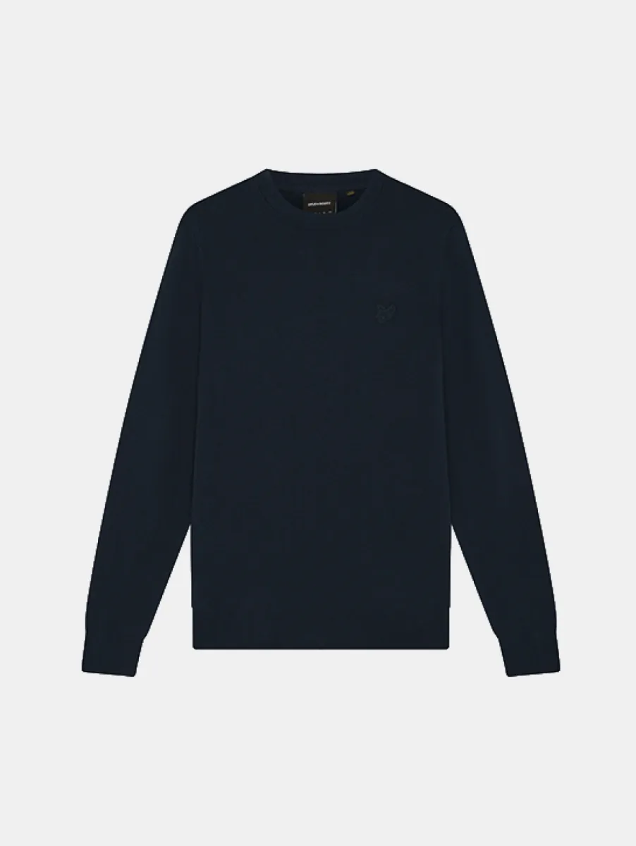 Lyle & Scott Tonal Superfine Crew Neck Jumper 1 Lyle & Scott kn2235ton z271 dark navy