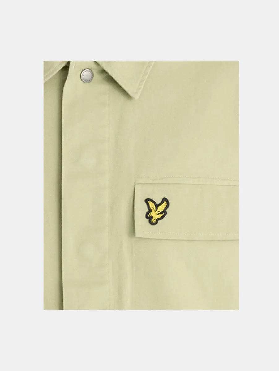 Lyle & Scott Washed Overshirt 2 Lyle & Scott lw2504v y299 smoke olive