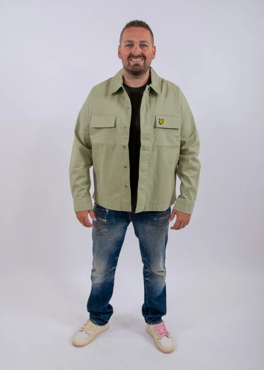 Lyle & Scott Washed Overshirt 6 Lyle & Scott lw2504v y299 smoke olive