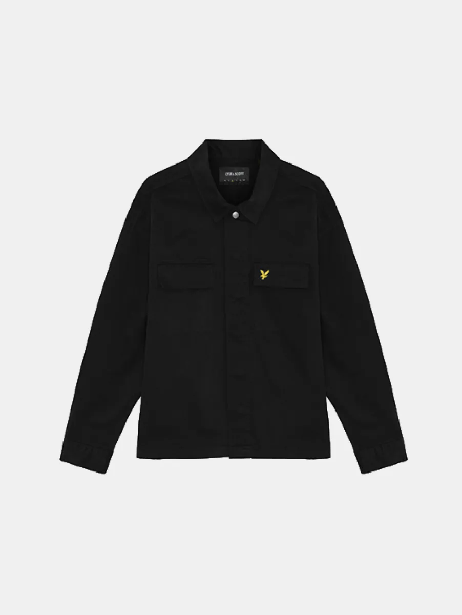 Lyle & Scott Washed Overshirt 1 Lyle & Scott lw2504v z865 jet black